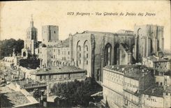 Opinión de Avignon de la POSTAL de la VENDIMIA del paladar de los papas
