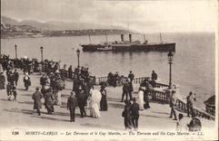 CPA Monte Carlo Les Terrasses et le Cap Martin Bateau