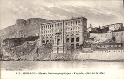 CPA Monaco Musee Oceanographique Facade Cote de la mer