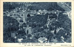 VINTAGE POSTCARD Fair Colonial International Of Paris 1931 air Sight a corner of the exposure