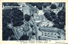 VINTAGE POSTCARD Fair Colonial International Of Paris 1931 air Sight Morocco Belgian Congo Algeria