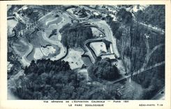 VINTAGE POSTCARD Fair Colonial International Of Paris 1931 air Sight It by zoological Zoo