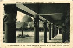 VINTAGE POSTCARD Fair Colonial International Of Paris 1931 Belgian Congo