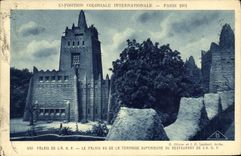 CPA Exposition Coloniale Internationale De Paris 1931 Palais de l'AOF Le palais vu de la terrasse superieure restaurant