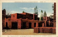 CPA Exposition Coloniale Internationale Paris 1931 Palais de l'AOF Les boutiques soudanaises