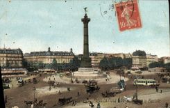 CPA Paris La Place De La Bastille