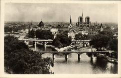 POSTAL MODERNA París mientras que da un paseo el ISCED Notre Dame y puentes