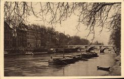 CPA Paris La Seine Au Pont Marie