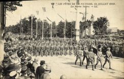 VINTAGE POSTCARD Festivals Of the Victoire July 14th, 1919 Italian Sailors