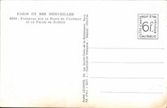 POSTAL París de la VENDIMIA y su panorama de las maravillas en el lugar de Chatelet