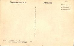 CPA Paris Le Trocadero Pris Sous La Tour Eiffel