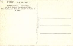 CPA Paris En Flanant Montmartre La Basilique Vue De La Rue Du Chevalier De La Barre