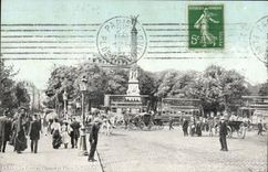 CPA Paris Le Pont Au Change Et Place Du Chatelet