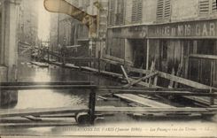 VINTAGE POSTCARD Floods Of Paris the Passages Street Of Ursins