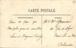 VINTAGE POSTCARD Floods Of Paris a Raft Street Master Albert