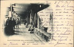 CPA Manufacture Des Gobelins Metier De Haute Lisse Vue interieure Paris 