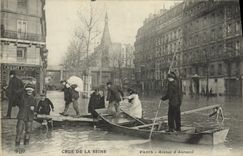 CPA Crue De La Seine Paris Avenue d'Aumesnil Daumesnil