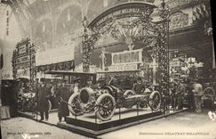 VINTAGE POSTCARD Establishment Delaunay Belleville Motor-show 1904