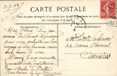 VINTAGE POSTCARD Paris the Small Basin Of Tileries And Arc de Triomphe Of the Carousel