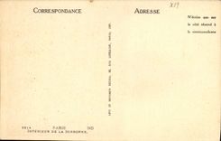 POSTAL París interior de la VENDIMIA del Sorbonne