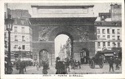 VINTAGE POSTCARD Paris Potre St Martin