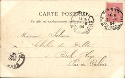 VINTAGE POSTCARD Paris Chaumont Hillocks On the Suspended bridge