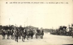 VINTAGE POSTCARD Festivals Of the Victoire July 14th, 1919 the Marshals Joffre And Foch Militaria