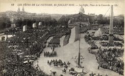 CPA Les Fetes De La Victoire 14 Juillet 1919 Le Defile Place De La Concorde Militaria