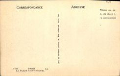 VINTAGE POSTCARD Paris the Place Saint Michel