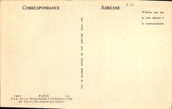 VINTAGE POSTCARD Paris Street Of the Mountain co. Genevieve And Saint Etienne Of the Mount