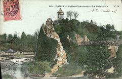 CPA Paris Buttes Chaumont Le Belvedere