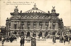 CPA Paris Opera Et Station Du Metro