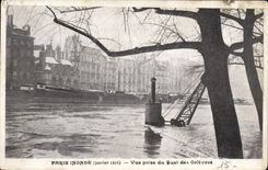 CPA Paris Inonde Vue Prise Du Quai Des Orfevres