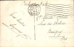 VINTAGE POSTCARD Paris Park Of the Chaumont Hillocks the Suspended bridge and the View-point