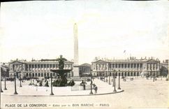 CPA Place De La Concorde Par Le Bon Marche Paris
