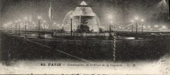 CPA Paris Illumination De La Place De La Concorde