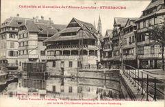 Curiosidades de la POSTAL de la VENDIMIA y maravillas de las curtidurías de las mujeres mayores de Lorena Alsacia Estrasburgo