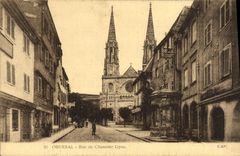 VINTAGE POSTCARD Obernai Street Of the Gyss Canon