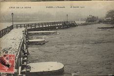 CPA Crue De La Seine Paris L'Estacade