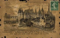 CPA Vieux Paris Le Palais Du Roy La Cite Le Pont Aux Meuniers en 1556