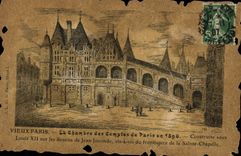 VINTAGE POSTCARD Old Paris the Room Of the Accounts Of Paris in 1590