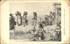 CPA Ancien Paris Un Coin Du Pont Neuf vers 1805