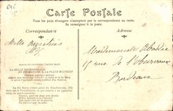 VINTAGE POSTCARD Manners And Habits Of Old Paris Beautiful Bourbonnaise In Walk In the Maubert Place