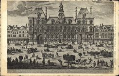 CPA Ancien Paris L'Hotel De Ville D'Apres Une Gravure du 17eme