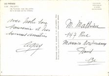 MODERN CARD the Pyrenees Pau the Pyrenees Seen Of the Gardens Of the Southern Terrace Of the Castle