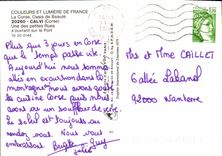 POSTAL MODERNA colores y luz del oasis de Francia Córcega de la belleza una de Calvi de las pequeñas calles que se abren en el puerto