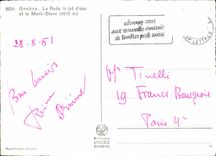 CPM Geneve La Rade Le Jet d'Eau Et Le Mont Blanc