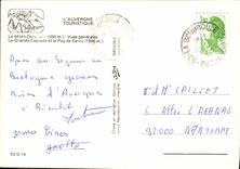 CPM L'auvergne Touristique Le Mont Doreiait Vues Generales La Grande Cascade Et Le Puy De Sancy