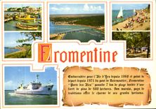 MODERN CARD Fromentine Landing stage For the island of Yeu Boat