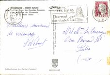 POSTAL MODERNA Chamonix Mont Blanc el lago blanco Jorasses grande las agujas De Chamonix y Mont Blanc